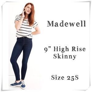 MADEWELL 9” High Rise Skinny Jeans in Larkspur Wash TENCEL Denim Edition #H5795